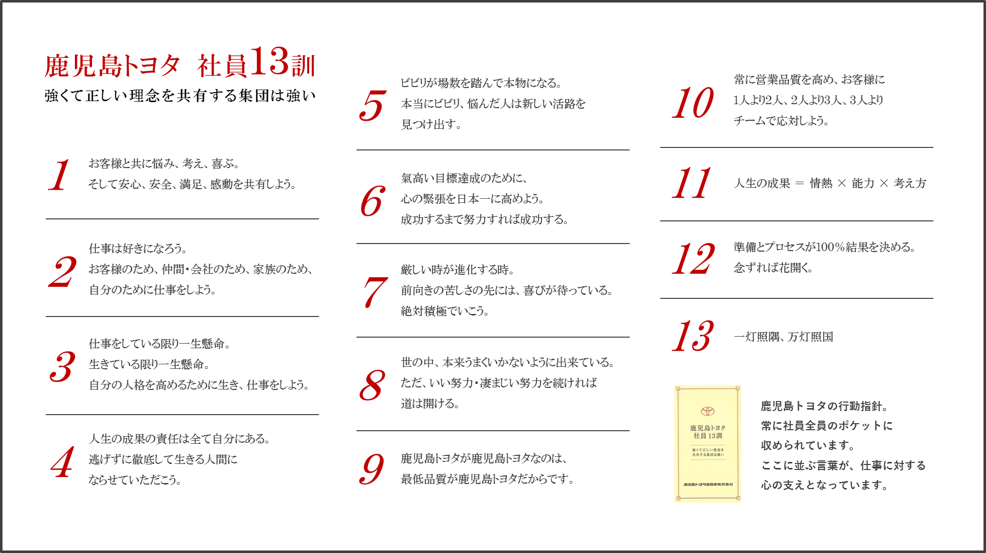 代表者メッセージ  すべての人に移動の自由と楽しさを。鹿児島トヨタ