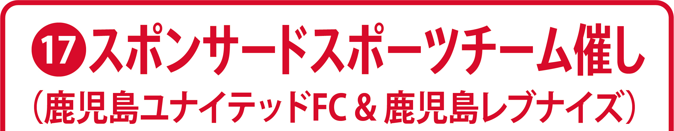 17 スポンサードスポーツチーム催し