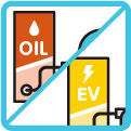 ガソリンと電気